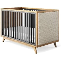 Romina Uptown Classic Crib (Tufted Sides) -Babyletto Store 15017SB BGL