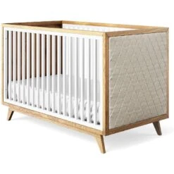 Romina Uptown Classic Crib (Tufted Sides) -Babyletto Store 15017SW BGL
