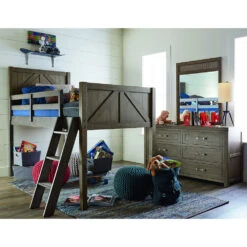 Legacy Classic Kids Bunkhouse Mid Loft Twin Bed -Babyletto Store 8830 8330K BR RS dc408693 f7ea 4f38 bbd9 f5d29a4b5c76