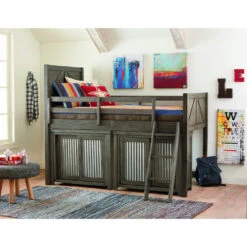 Legacy Classic Kids Bunkhouse Mid Loft Twin Bed With Single Dresser & Bookcase -Babyletto Store 8830 8333K 2400 fcaa951c 582f 4ab5 8662 a0e2b9aabd7b