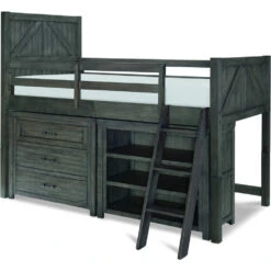 Legacy Classic Kids Bunkhouse Mid Loft Twin Bed With Single Dresser & Bookcase -Babyletto Store 8830 8333K S 9d65fc36 2e29 4387 8837 d56d1f330d4f