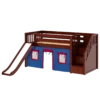 Maxtrix Twin Low Loft Bed With Stairs, Curtain + Slide -Babyletto Store AERIE21 CS 4cdc8661 33fc 48a6 834c df7a3d142d62