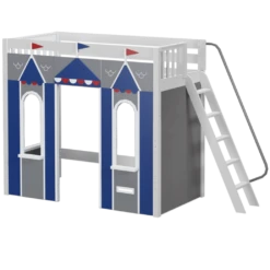 Maxtrix Twin High Loft Bed With Angled Ladder + Playhouse Panels -Babyletto Store ARENA44 WS 9877e265 9bb0 44cf a73f de12e6bbcc6a