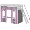 Maxtrix Twin High Loft Bed With Angled Ladder + Playhouse Panels -Babyletto Store ARENA 077 WS