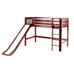 Maxtrix Twin Mid Loft Bed With Slide -Babyletto Store AWESOME CS