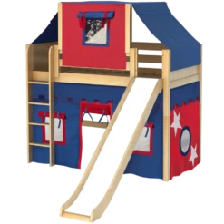 Maxtrix Twin Mid Loft Bed With Straight Ladder, Curtain, Top Tent + Slide 25 Maxtrix Twin Mid Loft Bed With Straight Ladder, Curtain, Top Tent + Slide -Babyletto Store AWESOME21 NP 2426fe7e 395b 4efa 83b0 ff0eff5fe509