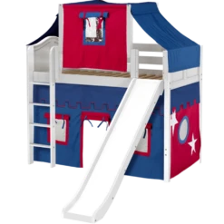 Maxtrix Twin Mid Loft Bed With Straight Ladder, Curtain, Top Tent + Slide 23 Maxtrix Twin Mid Loft Bed With Straight Ladder, Curtain, Top Tent + Slide -Babyletto Store AWESOME21 WC 178ee4bc b7e0 4d63 9fcb 627999a41aaf