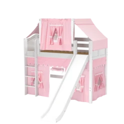 Maxtrix Twin Mid Loft Bed With Straight Ladder, Curtain, Top Tent + Slide 40 Maxtrix Twin Mid Loft Bed With Straight Ladder, Curtain, Top Tent + Slide -Babyletto Store AWESOME23 WC 03d38dae 2e04 4500 8bb6 c5ccedb190f0
