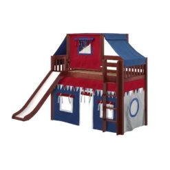 Maxtrix Twin Mid Loft Bed With Straight Ladder, Curtain, Top Tent + Slide 27 Maxtrix Twin Mid Loft Bed With Straight Ladder, Curtain, Top Tent + Slide -Babyletto Store AWESOME44 CS 51ee1f17 ad31 493c a41a 89923e6f1662