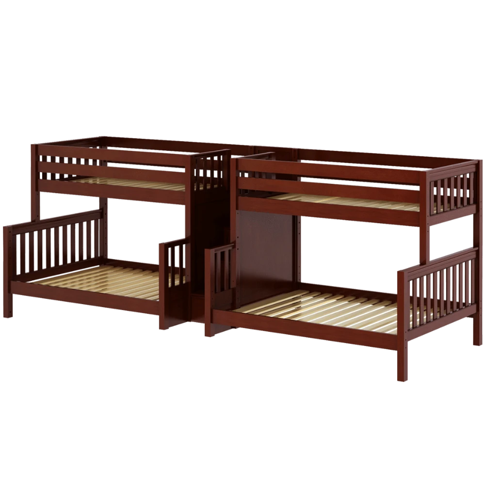 Maxtrix Twin XL Over Full XL Quadruple Bunk Bed With Stairs 4 Maxtrix Twin XL Over Full XL Quadruple Bunk Bed With Stairs - Image 2