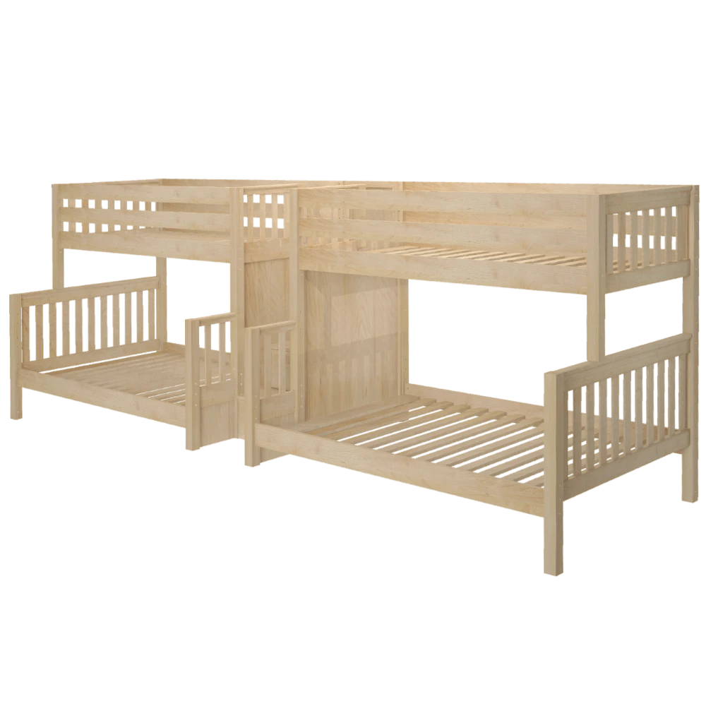 Maxtrix Twin XL Over Full XL Quadruple Bunk Bed With Stairs 5 Maxtrix Twin XL Over Full XL Quadruple Bunk Bed With Stairs - Image 3