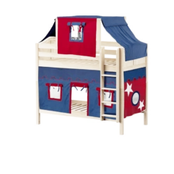 Maxtrix Twin Medium Bunk Bed With Straight Ladder, Top Tent + Curtain 31 Maxtrix Twin Medium Bunk Bed With Straight Ladder, Top Tent + Curtain -Babyletto Store BIGSHOT21 NC