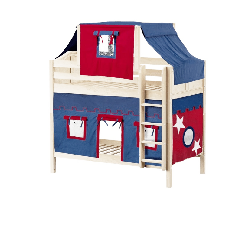 Maxtrix Twin Medium Bunk Bed With Straight Ladder, Top Tent + Curtain 12 Maxtrix Twin Medium Bunk Bed With Straight Ladder, Top Tent + Curtain - Image 10