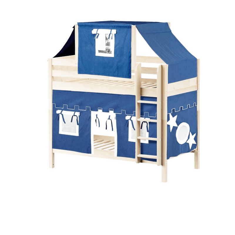 Maxtrix Twin Medium Bunk Bed With Straight Ladder, Top Tent + Curtain 14 Maxtrix Twin Medium Bunk Bed With Straight Ladder, Top Tent + Curtain - Image 12