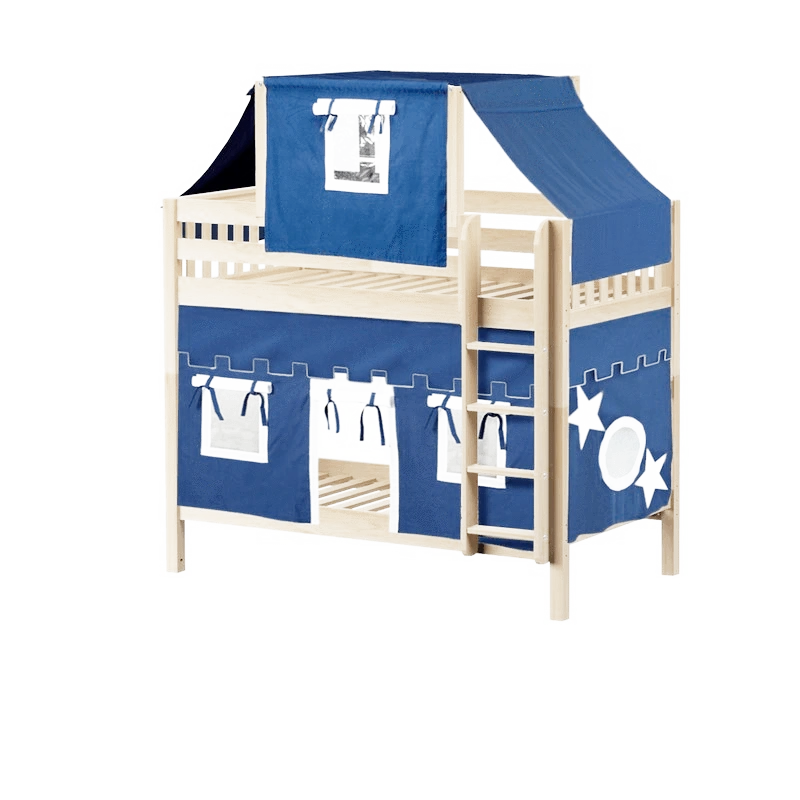 Maxtrix Twin Medium Bunk Bed With Straight Ladder, Top Tent + Curtain 17 Maxtrix Twin Medium Bunk Bed With Straight Ladder, Top Tent + Curtain - Image 15