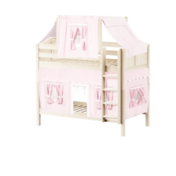 Maxtrix Twin Medium Bunk Bed With Straight Ladder, Top Tent + Curtain 29 Maxtrix Twin Medium Bunk Bed With Straight Ladder, Top Tent + Curtain -Babyletto Store BIGSHOT23 NC