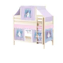 Maxtrix Twin Medium Bunk Bed With Straight Ladder, Top Tent + Curtain 28 Maxtrix Twin Medium Bunk Bed With Straight Ladder, Top Tent + Curtain -Babyletto Store BIGSHOT27 NP