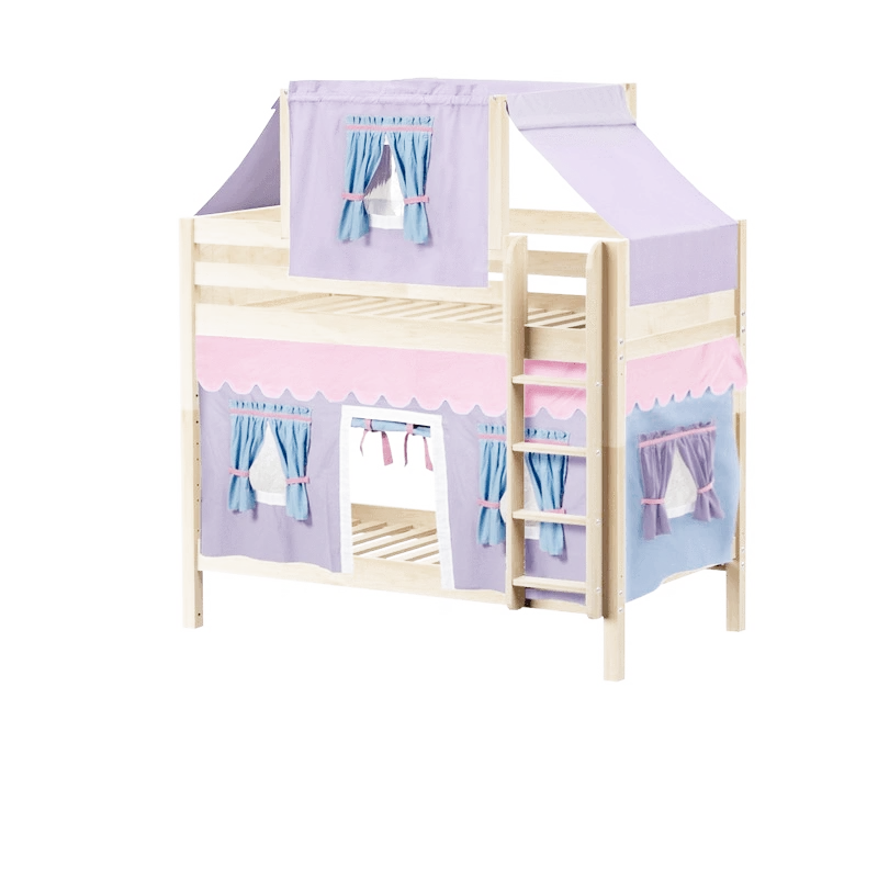 Maxtrix Twin Medium Bunk Bed With Straight Ladder, Top Tent + Curtain 9 Maxtrix Twin Medium Bunk Bed With Straight Ladder, Top Tent + Curtain - Image 7