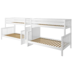 Maxtrix Twin XL Over Full XL Quadruple Bunk Bed With Stairs 17 Maxtrix Twin XL Over Full XL Quadruple Bunk Bed With Stairs -Babyletto Store BIG BANG XL WS