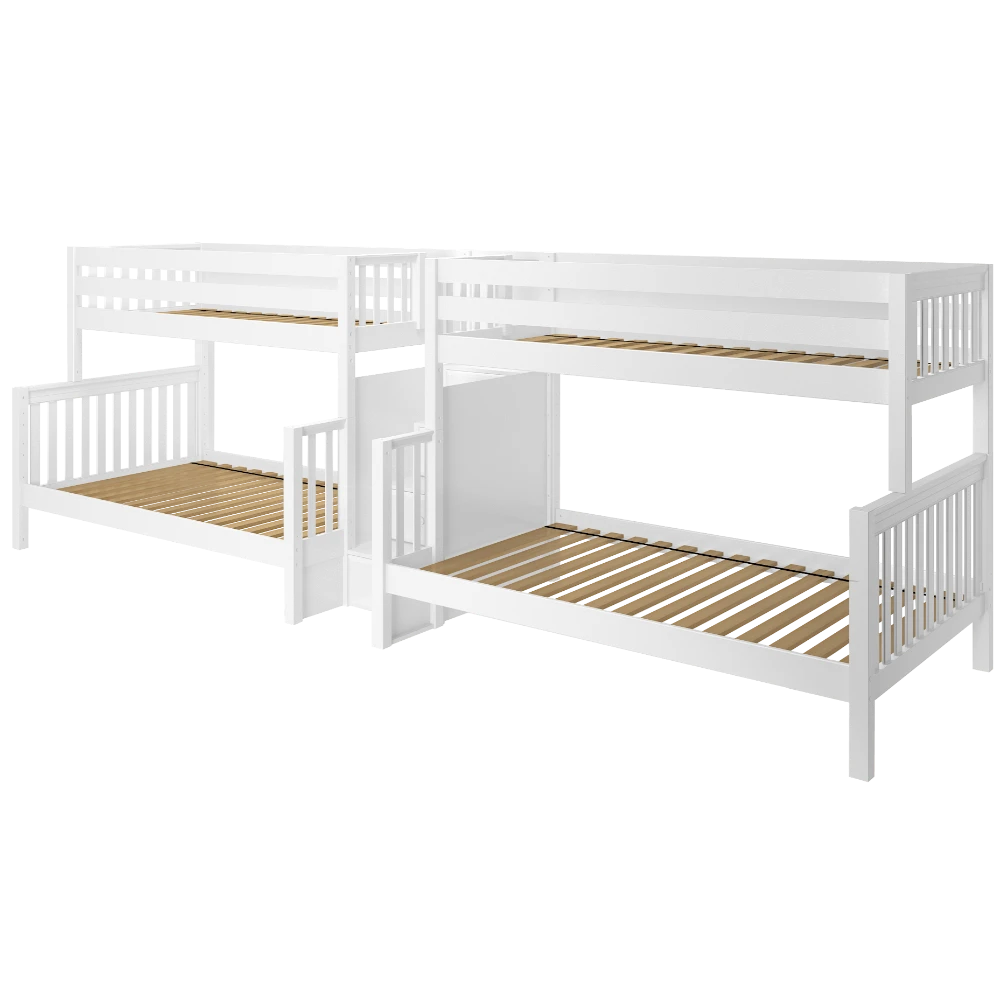 Maxtrix Twin XL Over Full XL Quadruple Bunk Bed With Stairs 10 Maxtrix Twin XL Over Full XL Quadruple Bunk Bed With Stairs - Image 8
