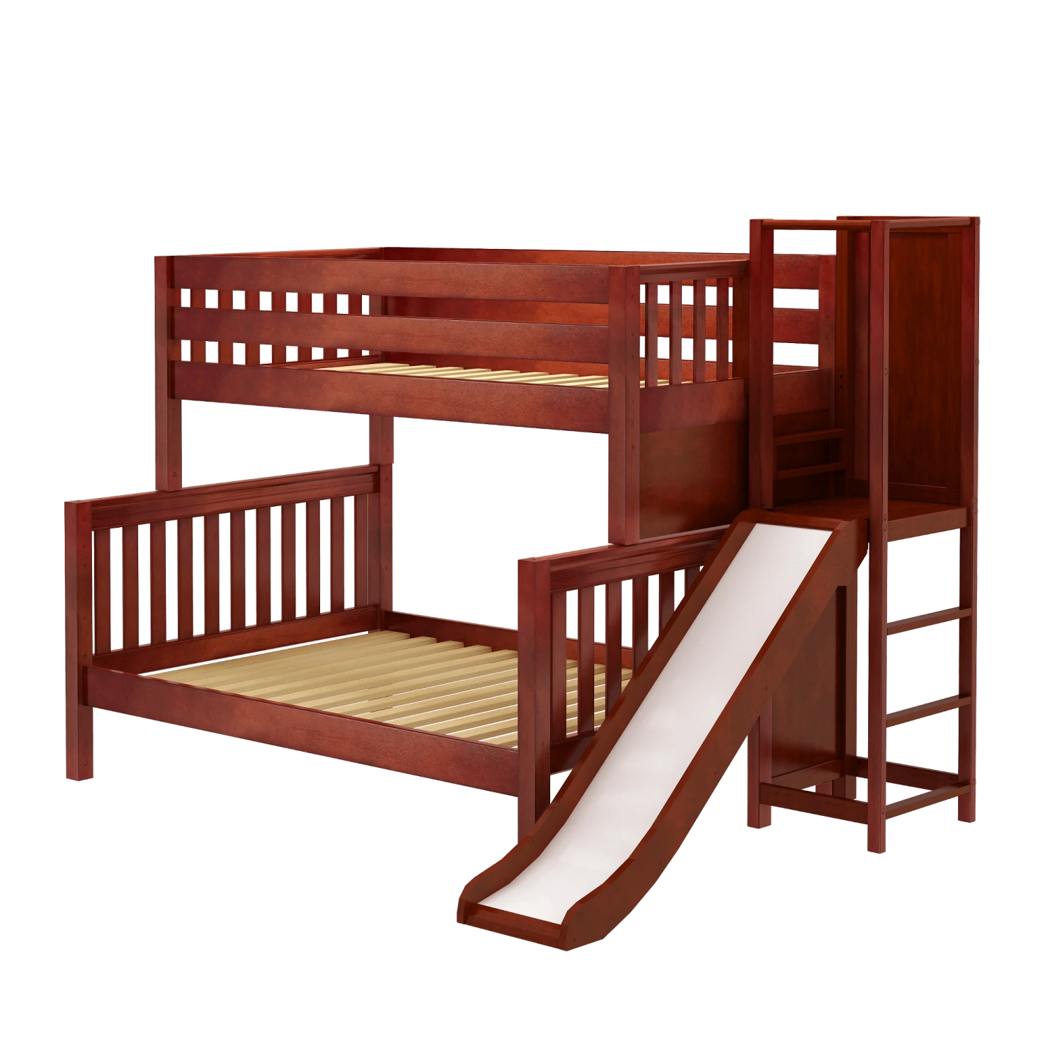 Maxtrix Medium Twin Over Full Bunk Bed With Slide Platform 3 Maxtrix Medium Twin Over Full Bunk Bed With Slide Platform