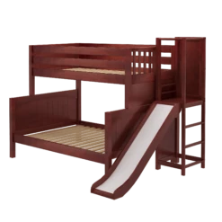 Maxtrix Medium Twin Over Full Bunk Bed With Slide Platform 13 Maxtrix Medium Twin Over Full Bunk Bed With Slide Platform -Babyletto Store BLEND CP LEFT