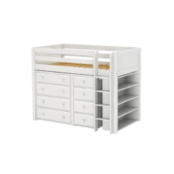 Maxtrix Twin Mid Loft Bed With Ladder + Storage - Closeout! -Babyletto Store BLING2 WP a63b0adc 9b8e 4ae0 b808 8056bee4c371