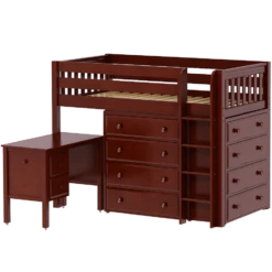 Maxtrix Twin Mid Loft Bed With Straight Ladder, Storage + Desk 14 Maxtrix Twin Mid Loft Bed With Straight Ladder, Storage + Desk -Babyletto Store BLING21L CS 246e336b 9d28 44f6 b890 4bffded37024