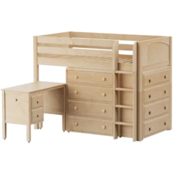 Maxtrix Twin Mid Loft Bed With Straight Ladder, Storage + Desk 20 Maxtrix Twin Mid Loft Bed With Straight Ladder, Storage + Desk -Babyletto Store BLING21L NP 08aa4aa6 4c10 4dee b7ae aefd12ae0dad