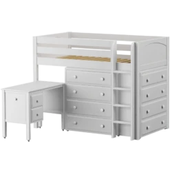 Maxtrix Twin Mid Loft Bed With Straight Ladder, Storage + Desk 15 Maxtrix Twin Mid Loft Bed With Straight Ladder, Storage + Desk -Babyletto Store BLING21L WP 9e495e2d 8541 4b3c ae73 8632a38d1847