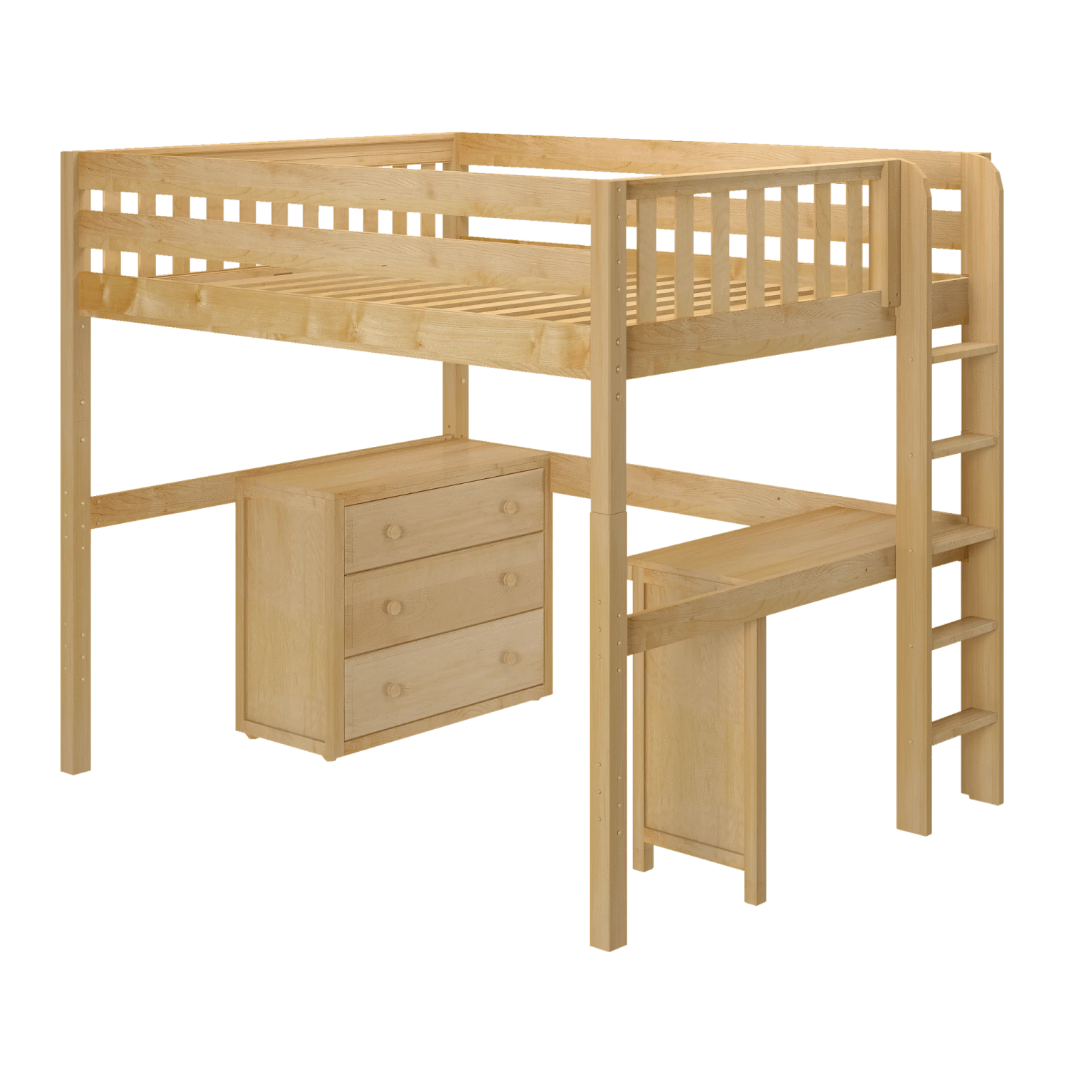 Maxtrix Full High Loft Bed With Desk + Storage 5 Maxtrix Full High Loft Bed With Desk + Storage - Image 3