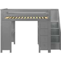 Jackpot Deluxe Buxton Full Size Loft With Staircase + Desk + Storage 26 Jackpot Deluxe Buxton Full Size Loft With Staircase + Desk + Storage -Babyletto Store Buxton3GreyCenter 1 9414dc37 b445 4132 8c68 292bebfdae7e