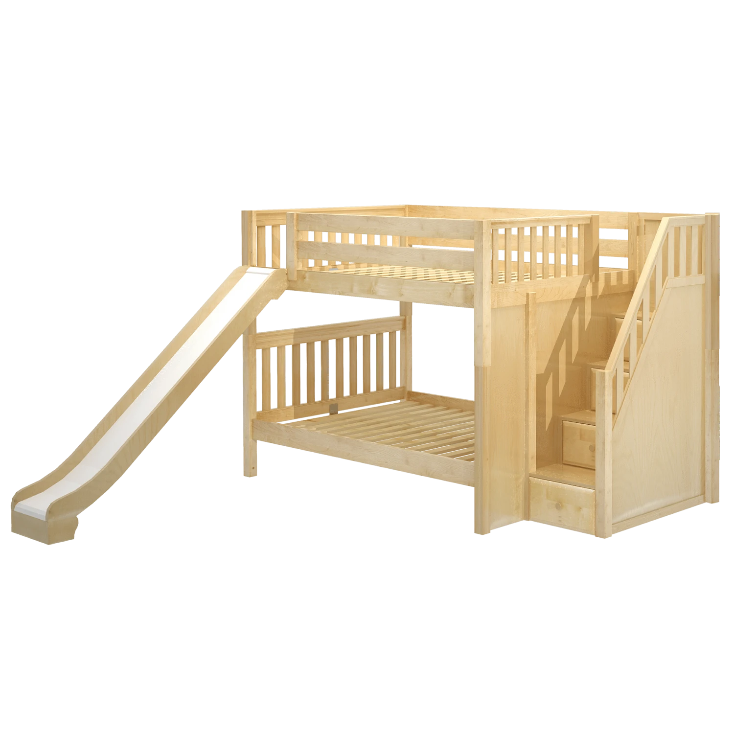 Maxtrix Full Medium Bunk Bed With Stairs + Slide 11 Maxtrix Full Medium Bunk Bed With Stairs + Slide - Image 9
