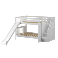 Maxtrix Full Medium Bunk Bed With Stairs + Slide 18 Maxtrix Full Medium Bunk Bed With Stairs + Slide -Babyletto Store CELEBRATE WS