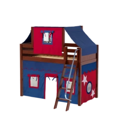 Maxtrix Twin Mid Loft Bed With Angled Ladder, Curtain + Top Tent 35 Maxtrix Twin Mid Loft Bed With Angled Ladder, Curtain + Top Tent -Babyletto Store CHAP21 CP 24fc3f84 563a 4678 b799 dc0144b29214