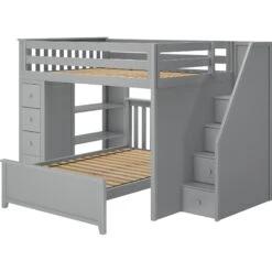 Jackpot Deluxe Cheltenham Full Over Full L-Shape Bunk With Staircase + Storage 13 Jackpot Deluxe Cheltenham Full Over Full L-Shape Bunk With Staircase + Storage -Babyletto Store CHELTENHAM1GREYLEFT 1 09eac98a b39a 4475 b1ab 6397f8307f90