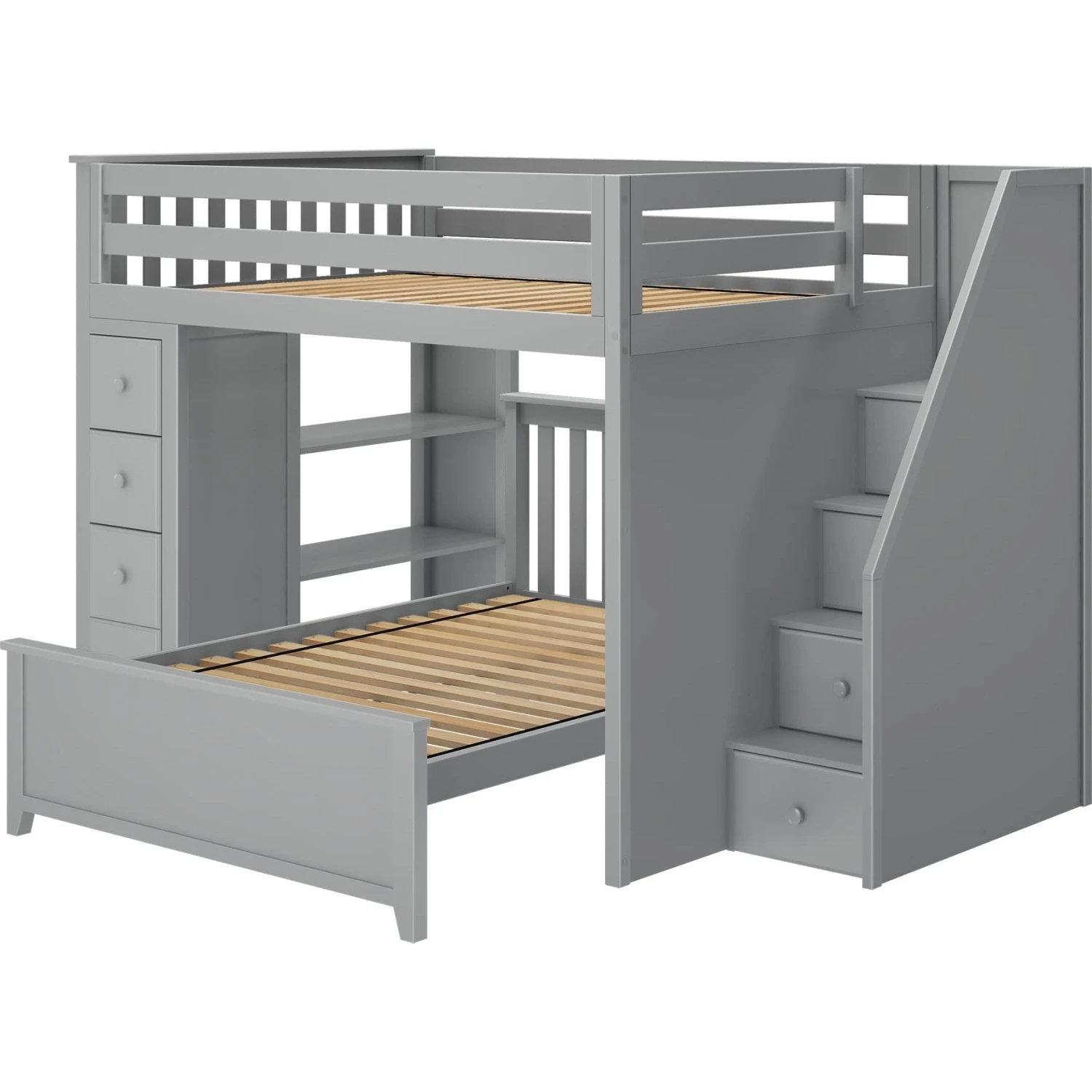 Jackpot Deluxe Cheltenham Full Over Full L-Shape Bunk With Staircase + Storage 6 Jackpot Deluxe Cheltenham Full Over Full L-Shape Bunk With Staircase + Storage - Image 4