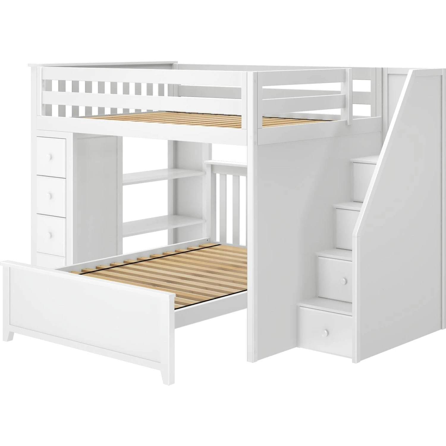 Jackpot Deluxe Cheltenham Full Over Full L-Shape Bunk With Staircase + Storage 4 Jackpot Deluxe Cheltenham Full Over Full L-Shape Bunk With Staircase + Storage - Image 2