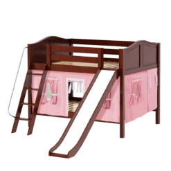 Maxtrix Full Low Bunk Bed With Angled Ladder, Curtain + Slide -Babyletto Store CLIFF23 CC efe1a875 41ee 4c43 825e 75ec2a3e8831