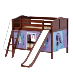 Maxtrix Full Low Bunk Bed With Angled Ladder, Curtain + Slide -Babyletto Store CLIFF27 CC 94ee241f ca95 4dbe 9fa5 c36b708b6842