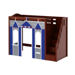 Maxtrix Twin High Loft Bed With Stairs + Playhouse Panels -Babyletto Store COLISEUM44 CC 6b724652 fc91 4a97 95e7 43d3946c3b16