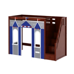 Maxtrix Twin High Loft Bed With Stairs + Playhouse Panels -Babyletto Store COLISEUM44 CP 322eb0bc bfc3 459e a028 92851a568961