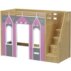 Maxtrix Twin High Loft Bed With Stairs + Playhouse Panels -Babyletto Store COLISEUM44 NP 8c07ba90 db57 4555 a3f5 04a1429c57ad