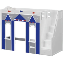 Maxtrix Twin High Loft Bed With Stairs + Playhouse Panels -Babyletto Store COLISEUM44 WC f996ee16 56d7 420f acd7 d37538602ea7