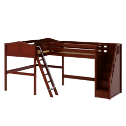 Maxtrix Twin Full High Corner Loft Bed With Ladder + Stairs - R 19 Maxtrix Twin Full High Corner Loft Bed With Ladder + Stairs - R -Babyletto Store CREST CC 3c7955db 6d93 4533 8763 94db23b44341