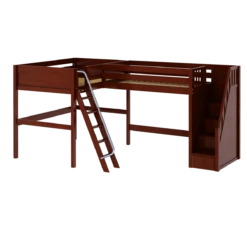 Maxtrix Twin Full High Corner Loft Bed With Ladder + Stairs - R 12 Maxtrix Twin Full High Corner Loft Bed With Ladder + Stairs - R -Babyletto Store CREST CP 3749b65d 611b 4bef 8a81 27c3bd5abe1a