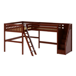 Maxtrix Twin Full High Corner Loft Bed With Ladder + Stairs - R 17 Maxtrix Twin Full High Corner Loft Bed With Ladder + Stairs - R -Babyletto Store CREST CS c5e1fae8 af9c 4eaf bc27 a817fc849707