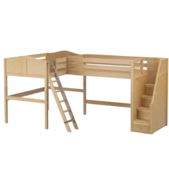 Maxtrix Twin Full High Corner Loft Bed With Ladder + Stairs - R 16 Maxtrix Twin Full High Corner Loft Bed With Ladder + Stairs - R -Babyletto Store CREST NC 2ca23561 4530 492b 9080 9187ec59ec44