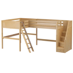 Maxtrix Twin Full High Corner Loft Bed With Ladder + Stairs - R 15 Maxtrix Twin Full High Corner Loft Bed With Ladder + Stairs - R -Babyletto Store CREST NP 09c97b3f 30c8 4231 a470 e7c577a0c411