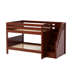 Maxtrix Full Low Bunk Bed With Stairs -Babyletto Store DAPPER CP